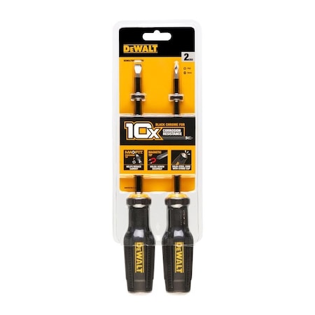 Stanley DeWalt ToughSeries 6 in. L Phillips/Slotted Demolition Screwdriver Set 2 pk DWHT65100